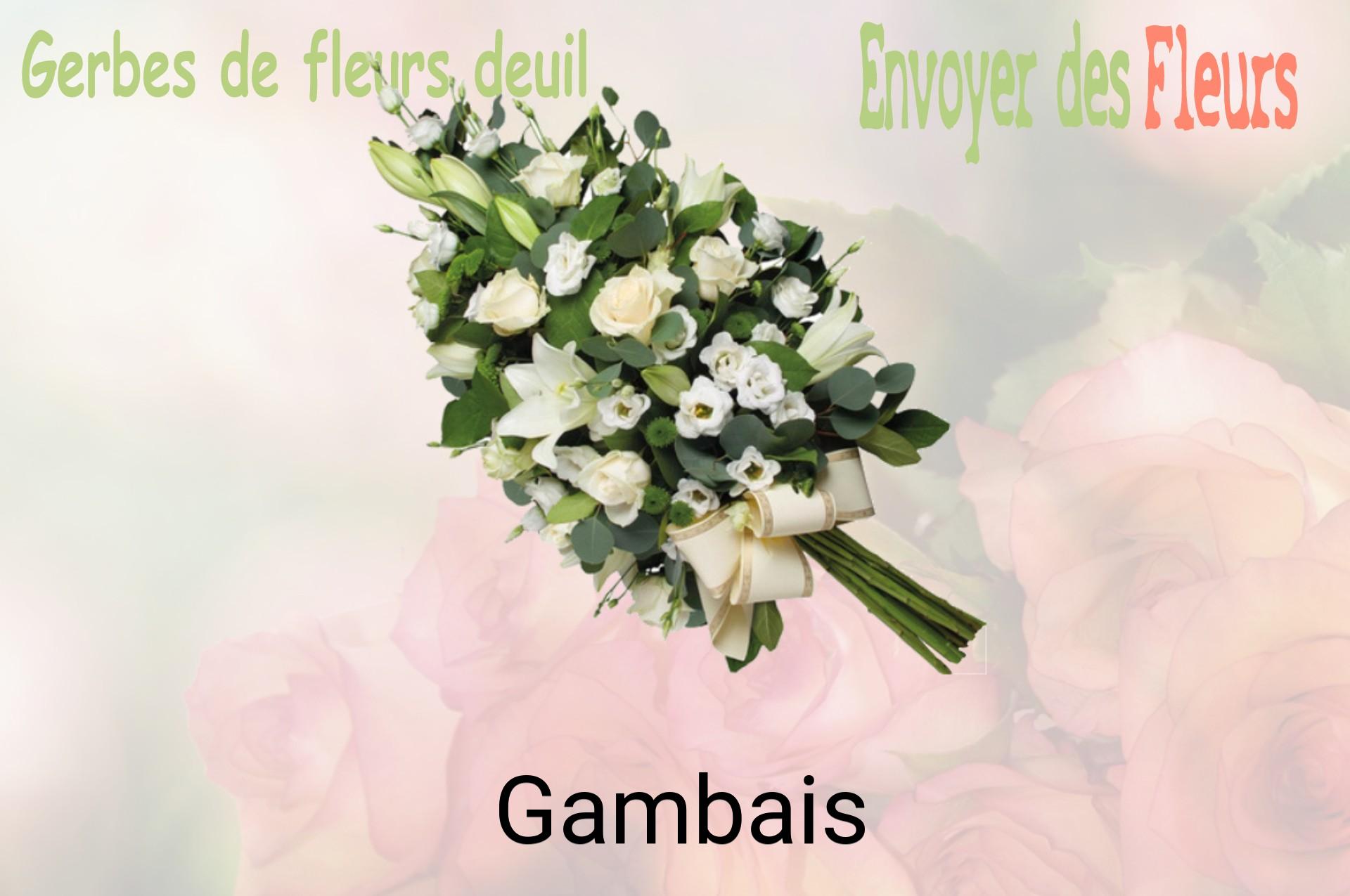 Gerbe de fleurs de deuil livrée à Gambais